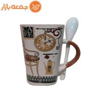 لیوان قهوه خوری قاشق دار