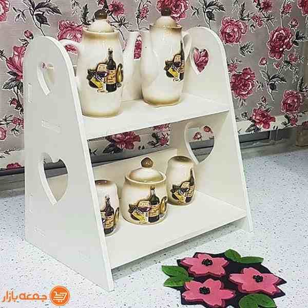 شلف رو مبزی دو طبقه طرح قلب