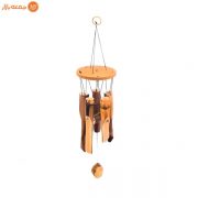 آویز چوبی بادزنگ 5 شاخه