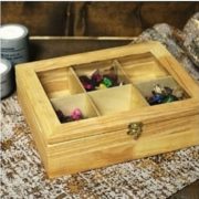 جعبه تی بگ چوبی 6 خانه