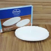 دیس بیضی لب طلا چینی لمون